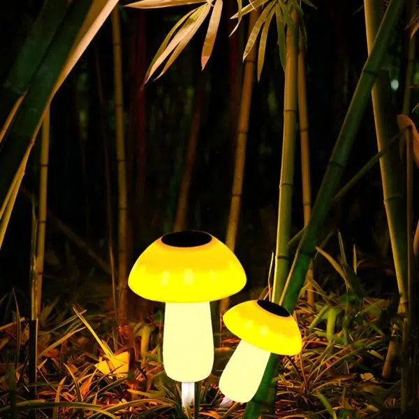 Mushroom Waterproof LED Intelligent Light-controlled Solar Lawn Lights - Image 3