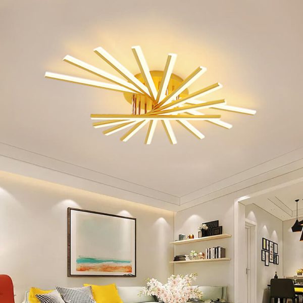 Nordic Creative Line 1-Light LED Semi-Flush Mount Ceiling Light - Image 4