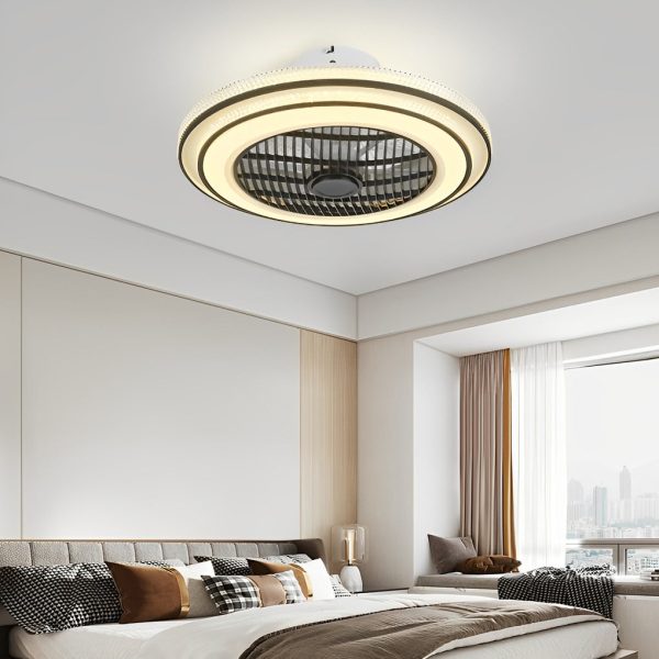 Intelligent Timing Mute LED Modern Bladeless Ceiling Fans with Light - Image 2