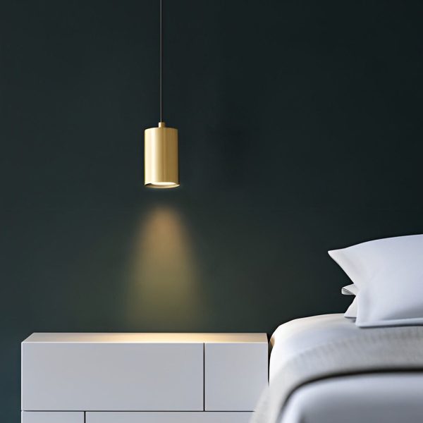 Cylindrical Minimalist Copper Electroplated Nordic Chandelier Spotlight - Image 4