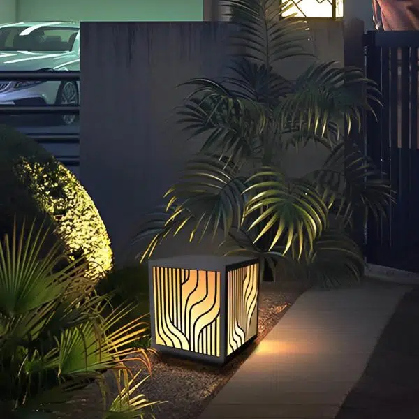 Square Creative LED Waterproof Modern Outdoor Fence Post Lights Pillar Light - Image 3