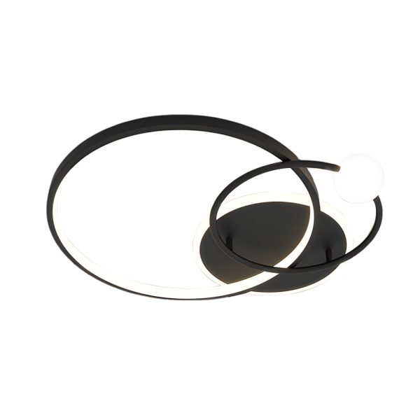 Multi-circle LED Flush Ceiling Light - Gold/Balck/White - Image 8