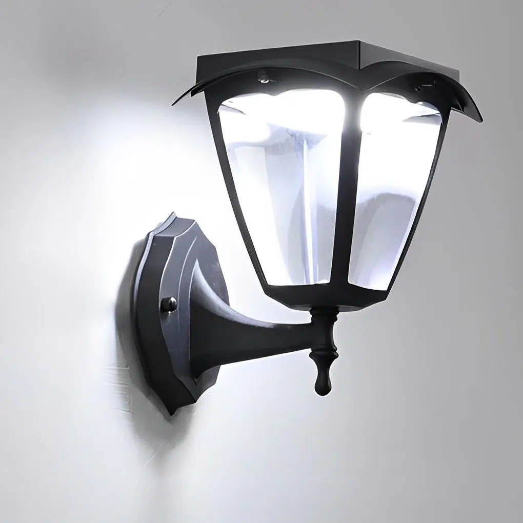 3-8a9f34e7-cb4c-4cc7-9c8a-cb45368e7eba.jpg 1-Light Black Solar Powered Porch Sconce LED Outdoor Wall Light - Image 8