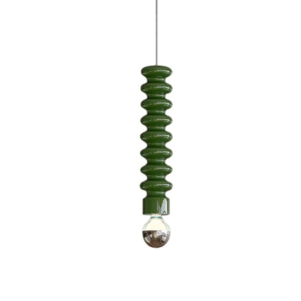 Long Creative Spiral Gourd Metal Semi-Plated Colorful Modern Pendant Lights - Image 10