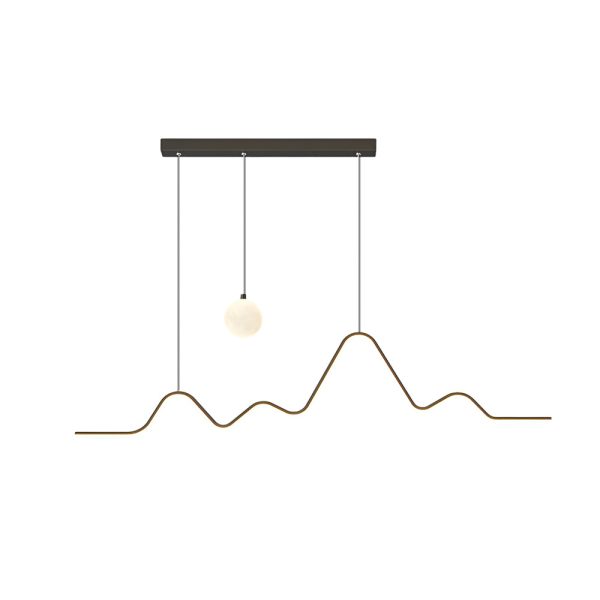 Long Strip Waves Mountain Moon 3 Step Dimming Modern Dining Room Light - Image 7