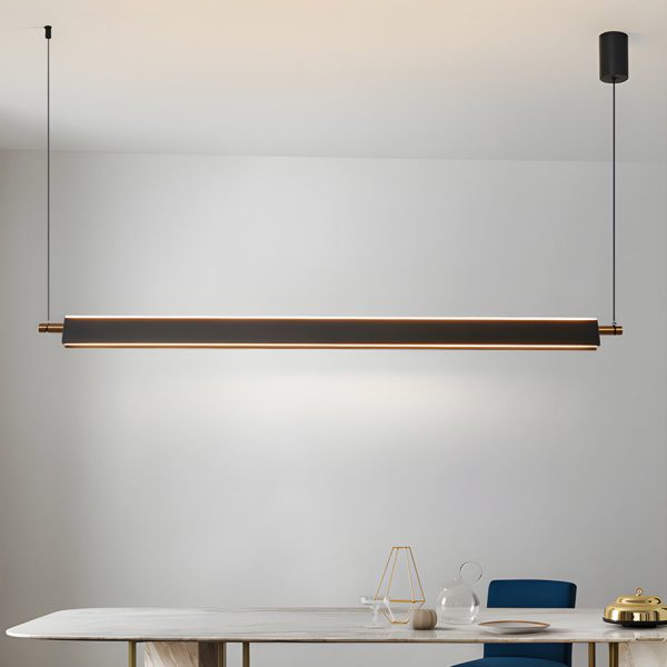 Modern 35.4''/47.2'' Black Aluminum Linear Kitchen Island Light - Image 2