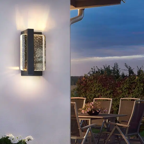 Creative Crystal Waterproof Modern Outdoor Wall Lamp Wall Sconce Lighting - Image 2