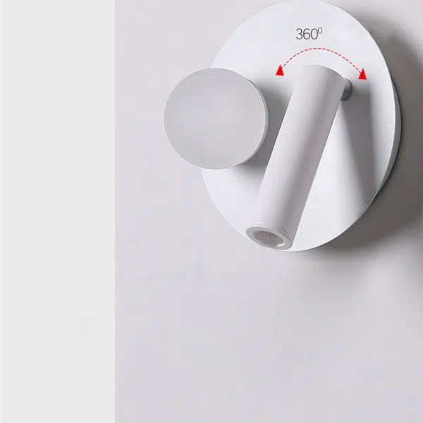 Nordic Minimalist Round/Square Acrylic Iron LED Reading Wall Sconce Lamp - Image 10