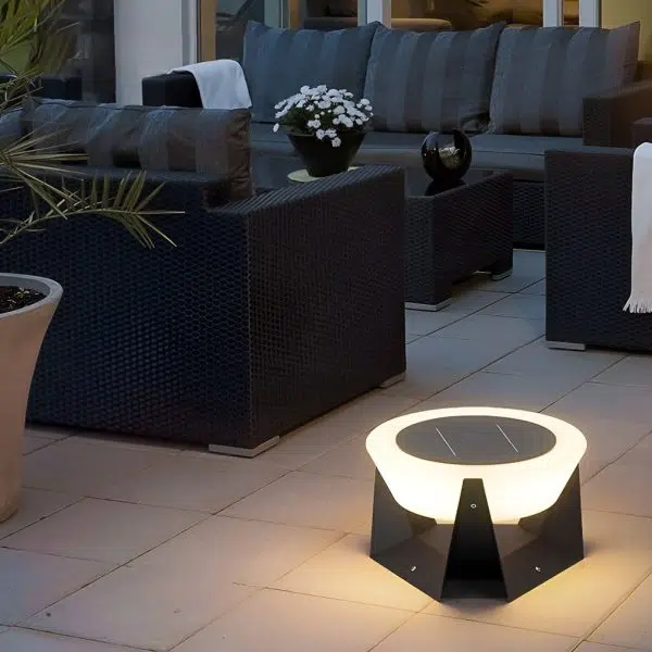 Waterproof LED Gray Modern Outdoor Solar Deck Post Lights Pillar Light - Image 2