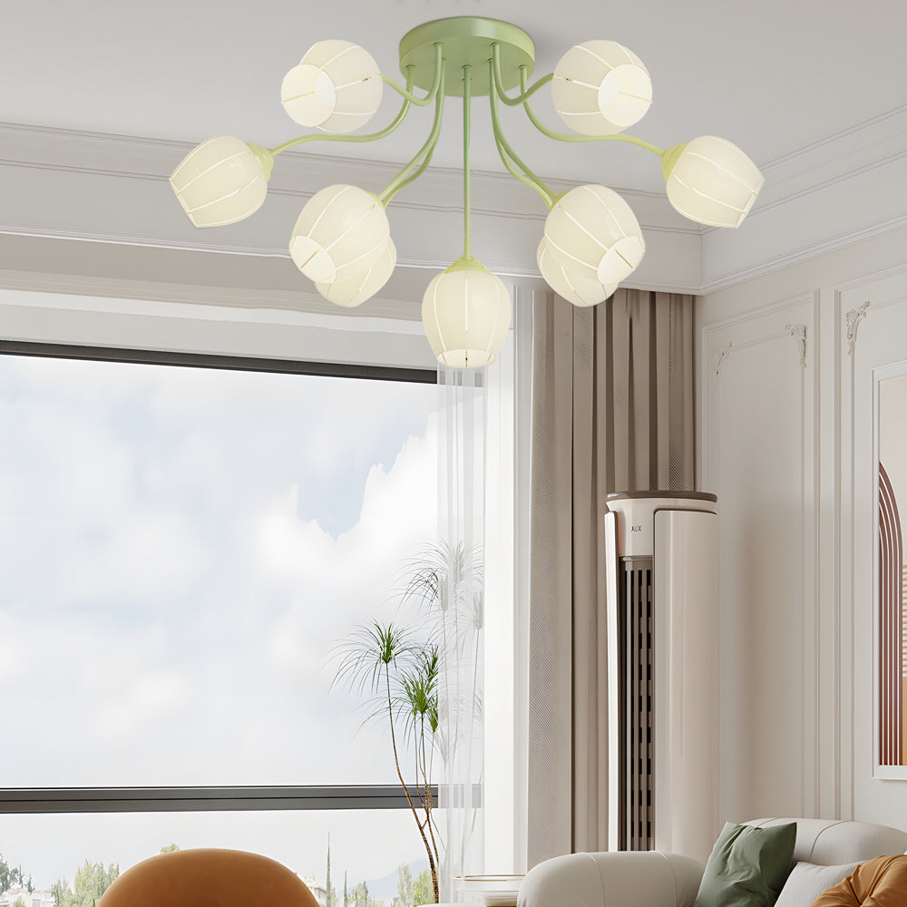3-a0790fbe-2ef6-44b5-823e-9c47bfd2b882.jpg 10 Heads Flowers Creative Three Step Dimming French Style Ceiling Lights - Image 1