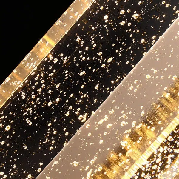 European Light Luxury Rectangular Bubble Crystal LED Wall Sconce Lamp - Image 9