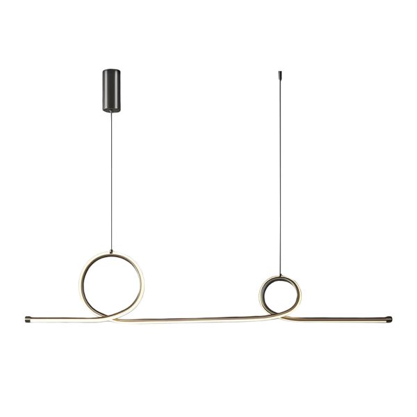 Minimalist Waves Circular Stepless Dimming LED Intelligent Chandeliers - Image 11