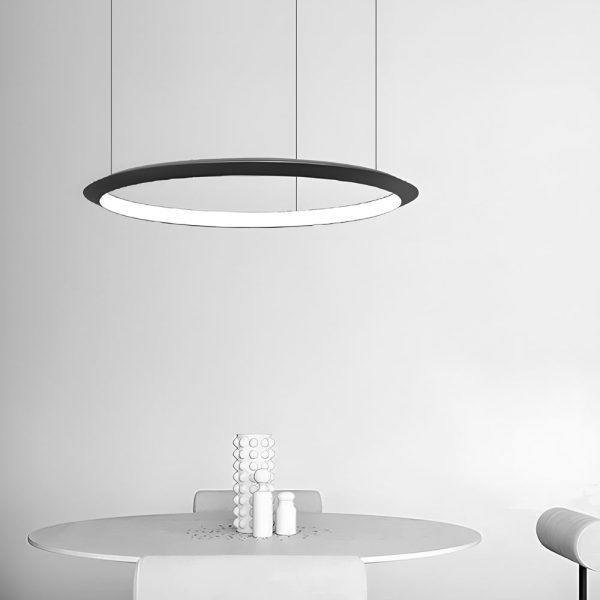 Black Ring Chandelier LED Pendant - Image 6