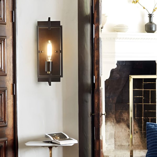 Creative Rectangular Industrial Style Wall Lamp Wall Sconce Lighting - Image 2