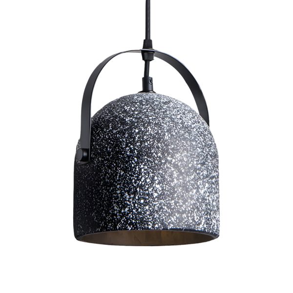 Cement Cylinder Pendant Light 1-Light Concrete Hanging Light in Gray/White/Black - Image 11