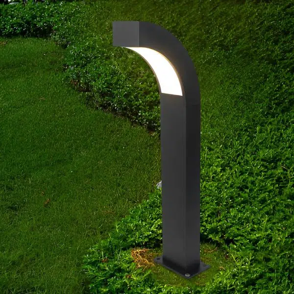 Minimalist Curved 24 inch Bollard Light Waterproof LED Landscape Lighting for Pathway - Image 3