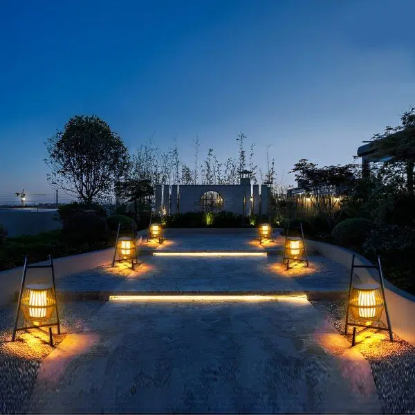 Portable Dimmable LED Black Modern Intelligent Solar Outdoor Lanterns - Image 4