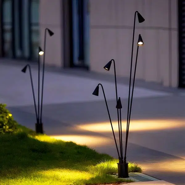 Classic Industrial Black Multi-Head LED Floor Lamp - Image 3