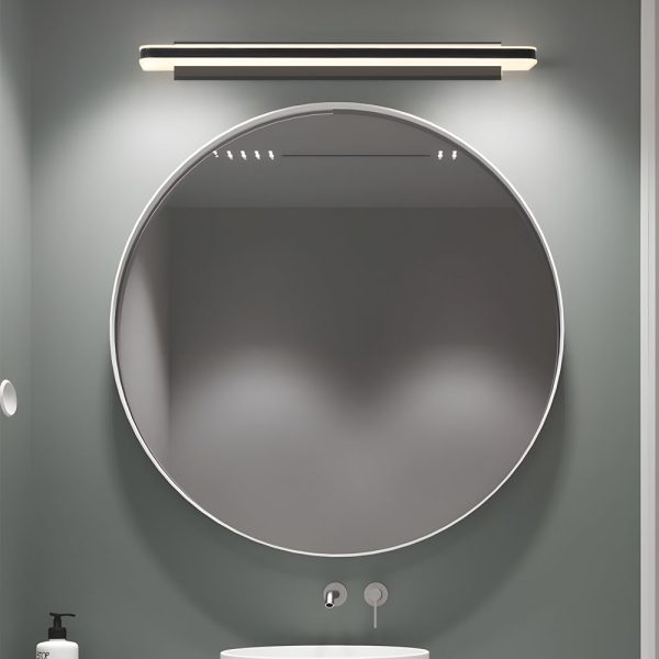 Matte Black Dimmable Linear LED Bathroom Vanity Light with Modern Acrylic - Image 2