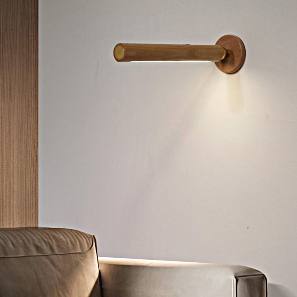 Rotation Wood LED Portable Magnetic USB Touch Night Light - Image 2