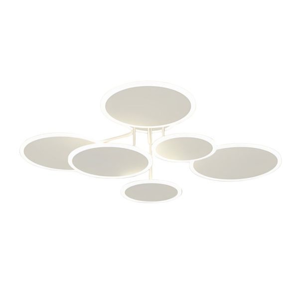 2/3/6 Round Three Step Dimming LED Matte White Nordic Ceiling Lights Fixture - Image 12