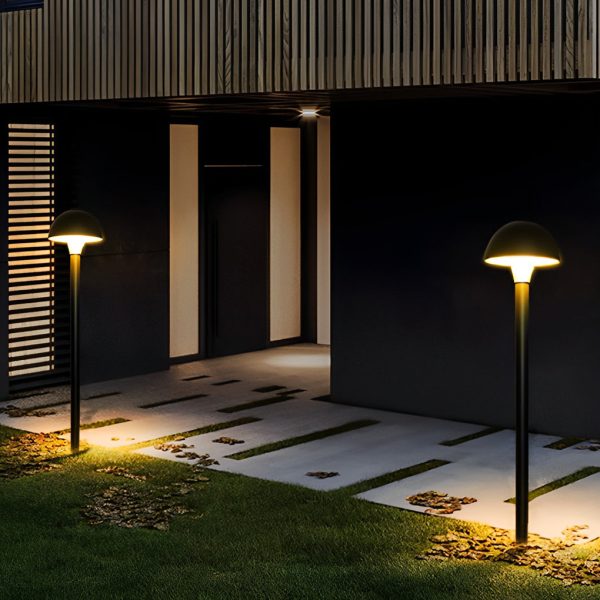 Creative Mushroom Shape Outdoor Waterproof LED Black Modern Lawn Lamp - Image 4