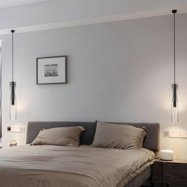 Long Glass Copper Luxury 3 Step Dimming Simple Modern Pendant Lights Fixture - Image 3