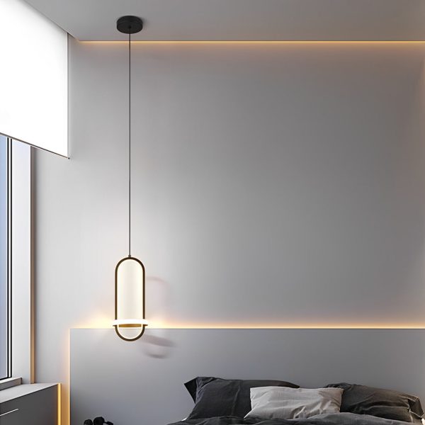 Artistic Rounded Rectangle LED Modern Pendant Lighting Kitchen Island Lighting - Image 5