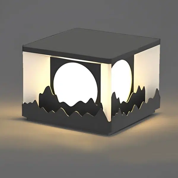 Mountain Scenery Design Waterproof LED Modern Solar Fence Post Lights - Image 5