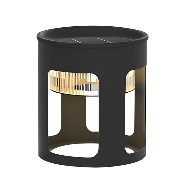 Round Table Lamp with Under-Table Lighting Solar-Powered LED Outdoor Light - Image 11