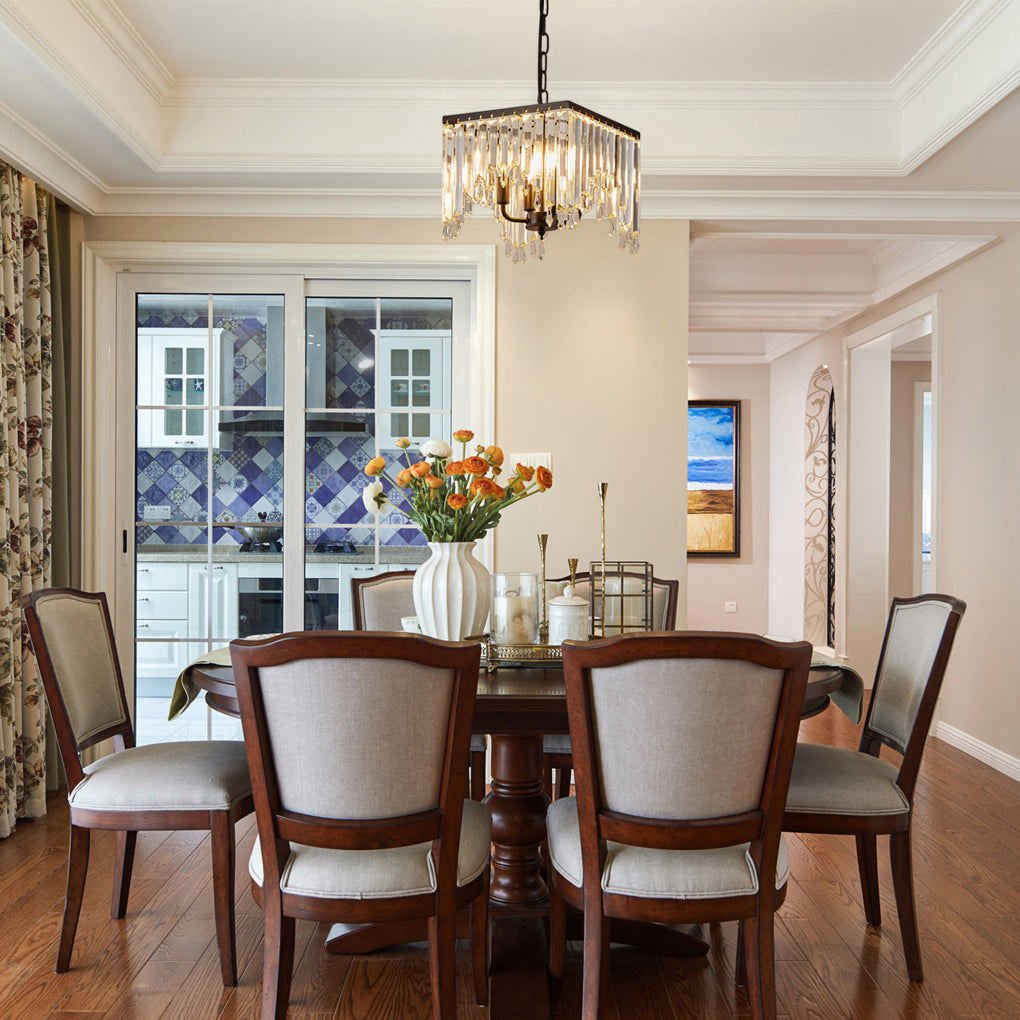 3-dad4d707-664d-4aa5-9044-12c47f13a766.jpg 4 Lights Crystal Strips LED Three Step Dimming Black Modern Chandelier - Image 1