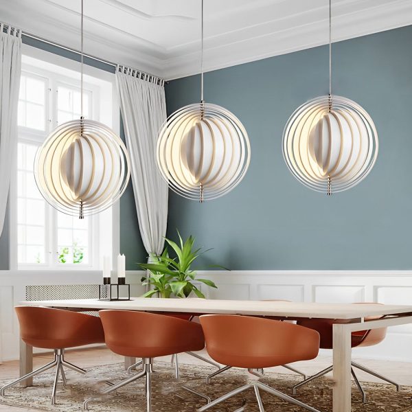 360?? Rotatable Metal Creative White Nordic Pendant Lights Hanging Lamp - Image 4
