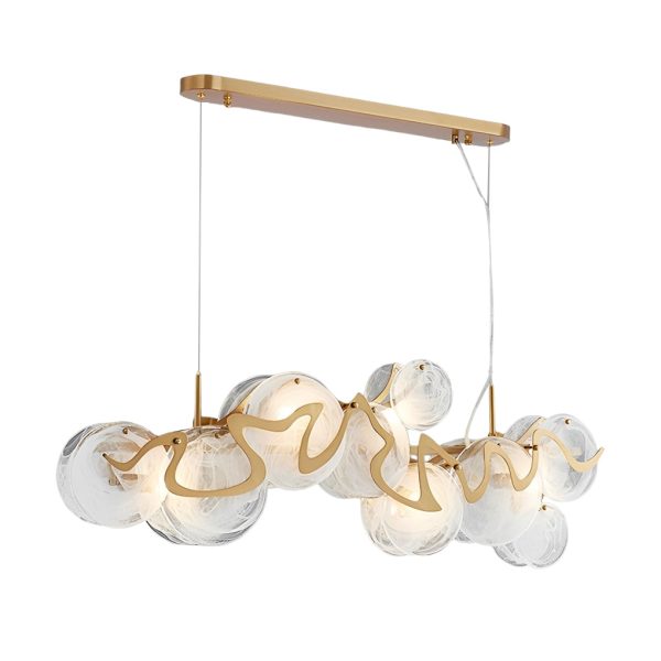 Round Glass Creative Art Iron LED Nordic Chandelier Pendant Lights - Image 10