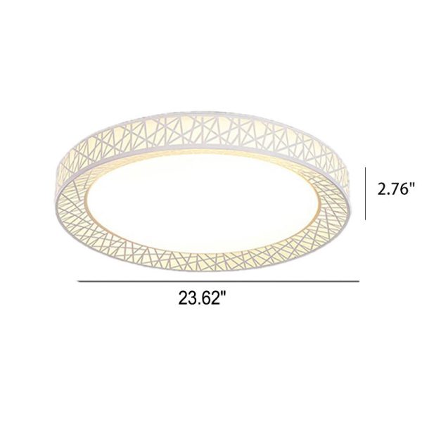 Modern Creative Round Bird's Nest Iron LED Flush Mount Ceiling Light - Image 6