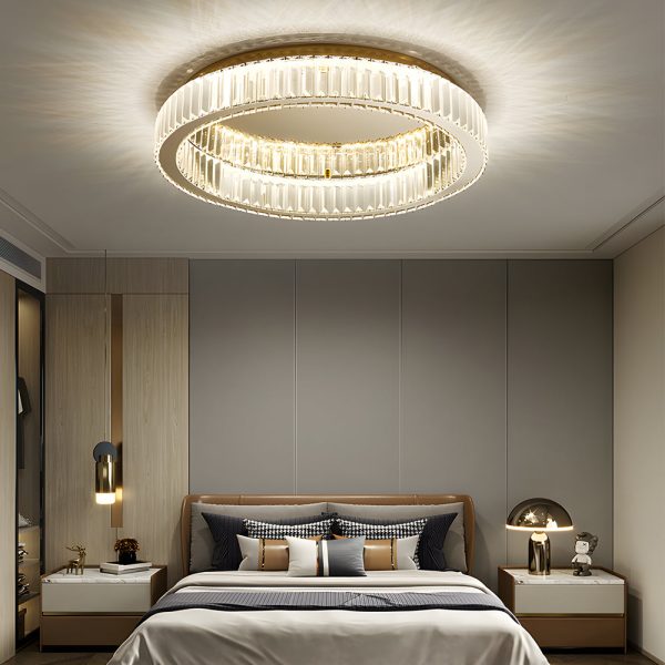 Round Crystal Stepless Dimming LED Luxury Post-Modern Ceiling Light Fixture - Image 3