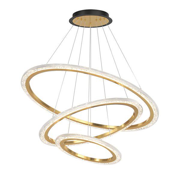 2/3 Rings Adjustable Luxury 3 Step Dimming Modern Chandelier Hanging Lights - Image 8