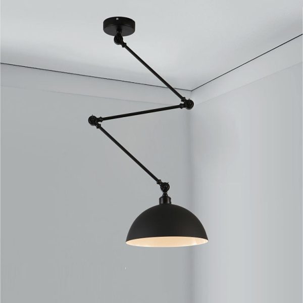 Nordic 1-Light Bowl Extendable Semi-Flush Mount Lighting - Image 11