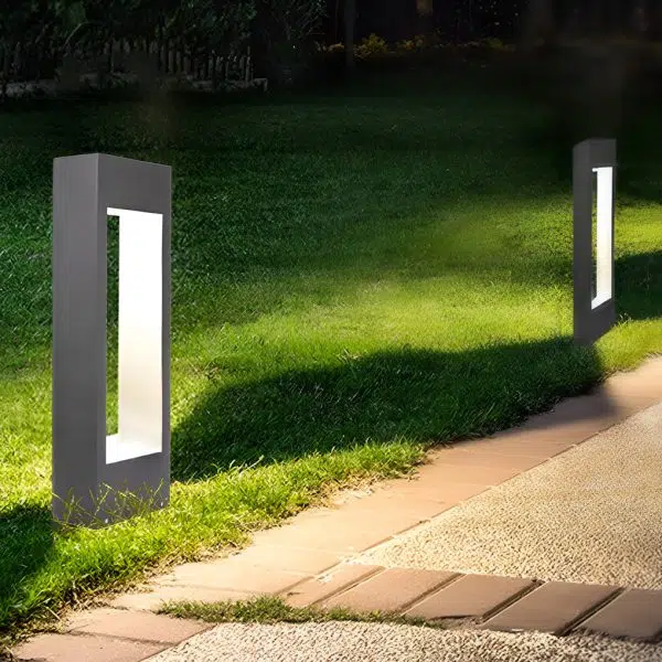 Rectangular Frame Slim LED Lawn Light Sleek and Durable Outdoor Illumination - Image 2