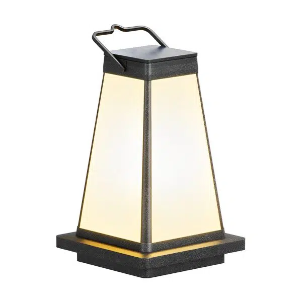 Square Waterproof LED Black Modern Portable Solar Outdoor Lanterns - Image 7