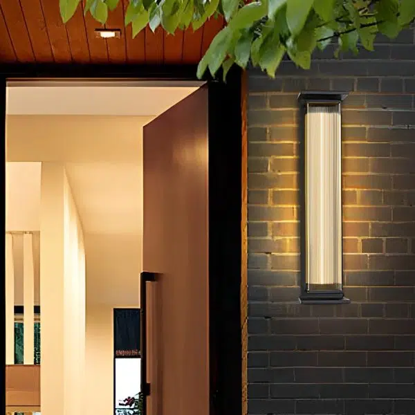 Creative Strip Waterproof Black Modern LED Wall Lamp Outdoor Wall Lights - Image 5