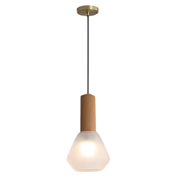 Luxury Copper Glass Jar 1-Light Wood Pendant Light Ceiling Hang Fixture Cork Diamond Glass Suspended lights - Image 12