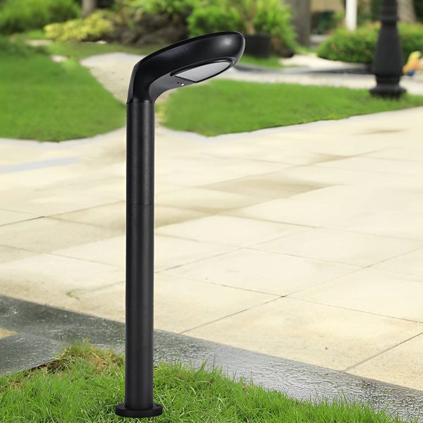 Minimalist Solar Powered Lawn Lights Sleek Aluminum Black Garden Lamp - Image 7