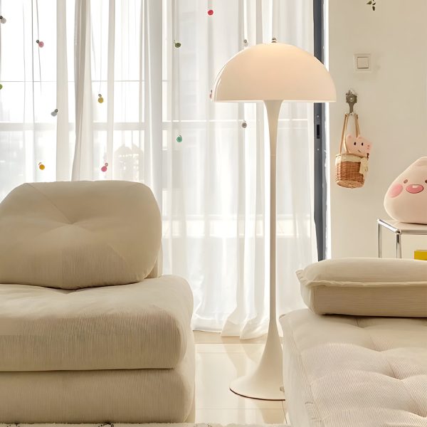 Downlight Modern White Dimmable Mushroom Dome Floor Lamp - Image 2