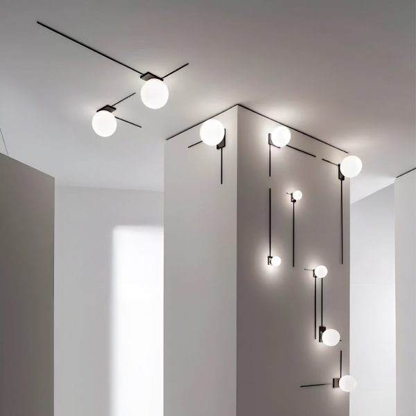 Simple Glass Ball Personalized Nordic Bedroom Wall Light Fixture - Image 3