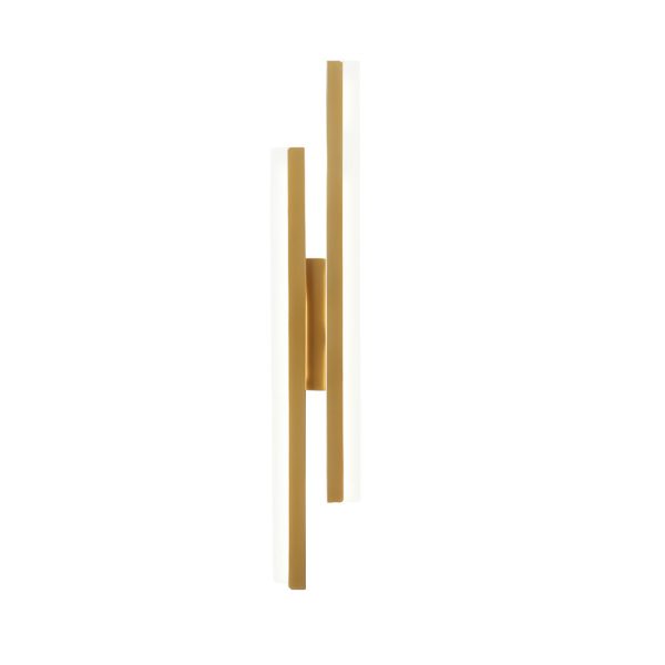 Modern 2-Light Linear LED Wall Lamp with 3-Step Dimming - Black/Gold Wall Sconce - Image 10