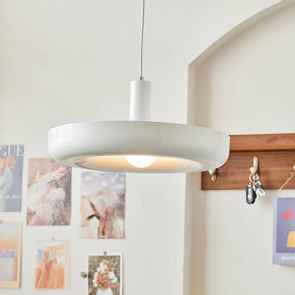 Nordic Minimalist UFO Metal Disc 1-Light Pendant Light - Image 2