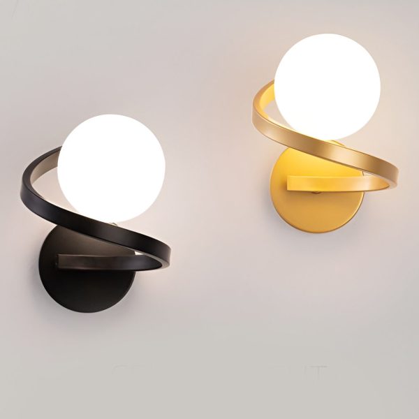 Electroplated Creative Curved Metal LED Modern Wall Sconce Lighting - Image 6