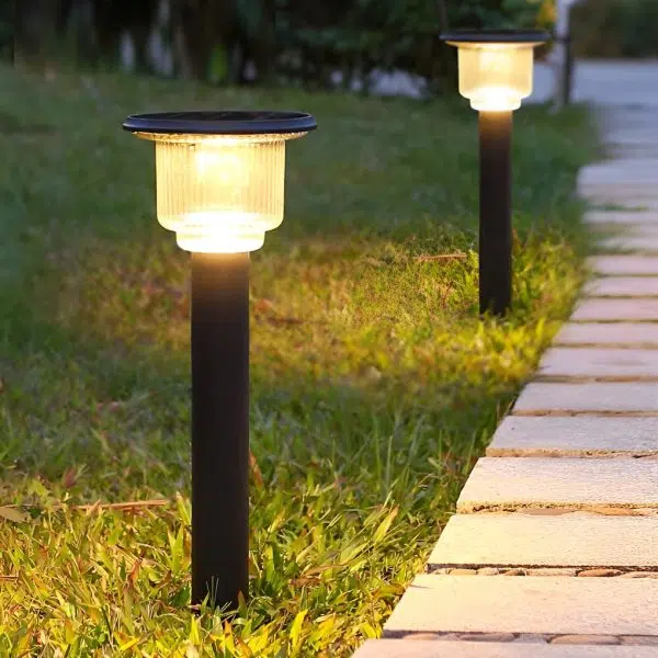 Creative Waterproof LED 3 Step Dimming Modern Solar Lawn Lights Path Light - Image 2
