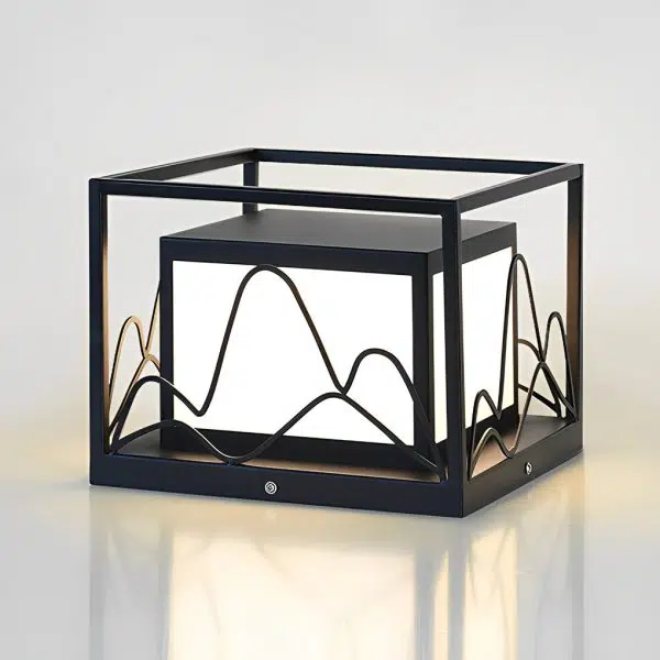 Square Waterproof Mountain Scenery Outdoor Solar Post Caps Lights - Image 6