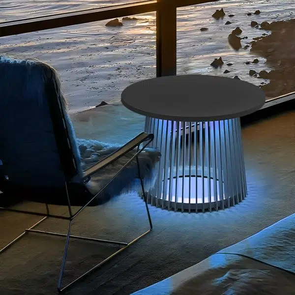 Waterproof Round Iron Cage Table RGB 16 Colors Solar Outdoor Lanterns - Image 3